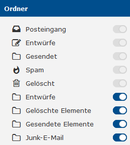 E-Mail Ordner Webmailer ausblenden