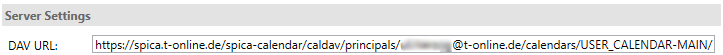 Outlook CalDav Synchronizer DAV URL aktualisiert