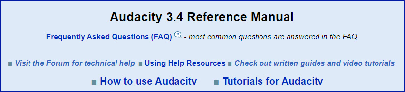 Audacity 3.4 Reference Manual