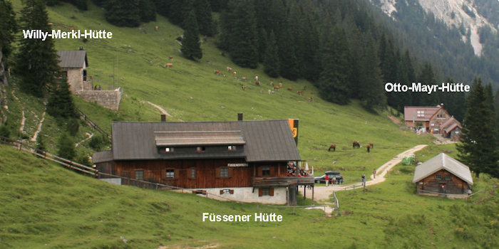 >Füssener, Willy-Merkl- und Otto-Mayr-Hütte