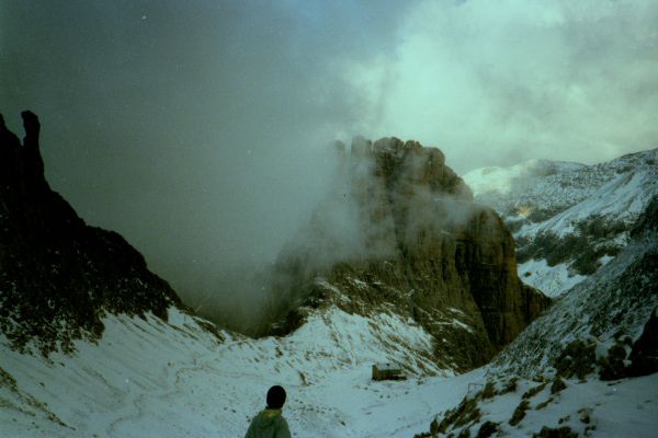 Blick auf Vajolet-Türme und Gartlhütte