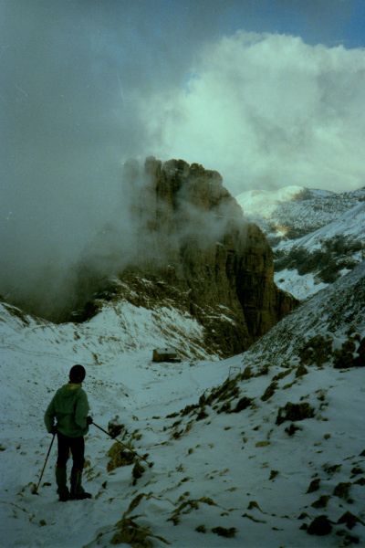 Blick auf Vajolet-Türme und Gartlhütte