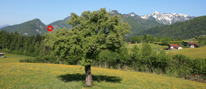 Edernalm, rechts noch mit Schnee der Geigelstein