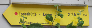 Schild Loserhütte