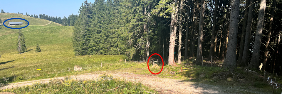 Schlecht markiert vor der Längental-Alm