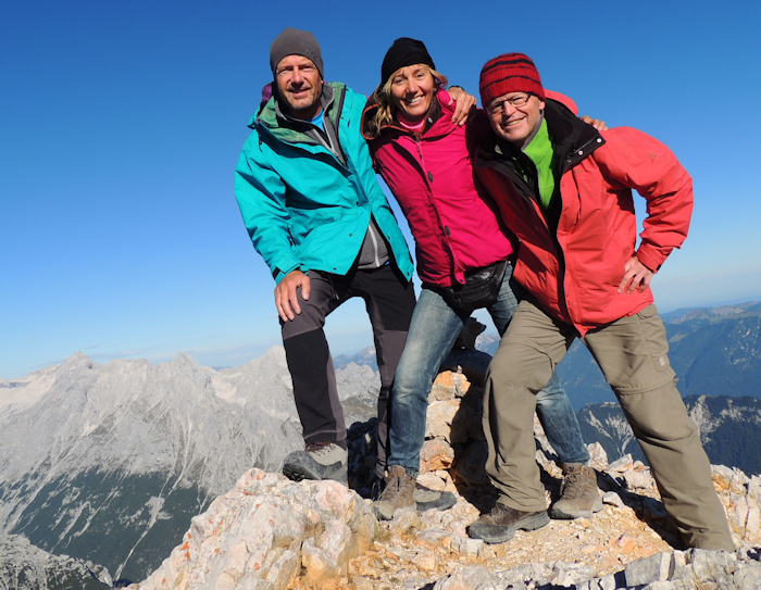 Dreitorspitze, gemeinsam stemmen wir uns gegen den Sturm