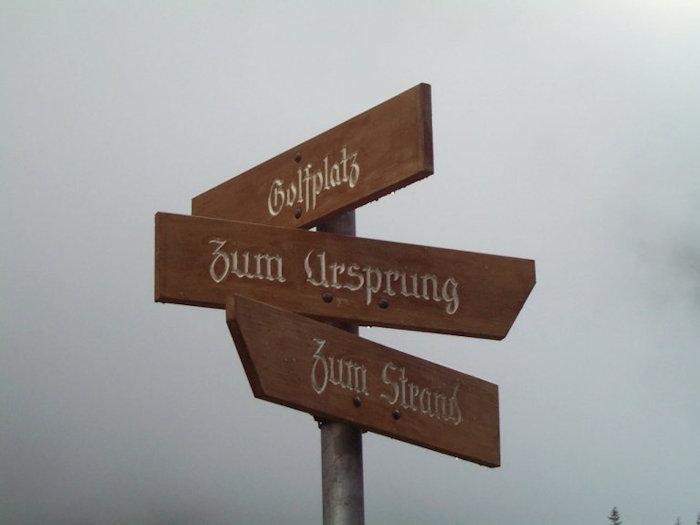 Schild Golfplatz